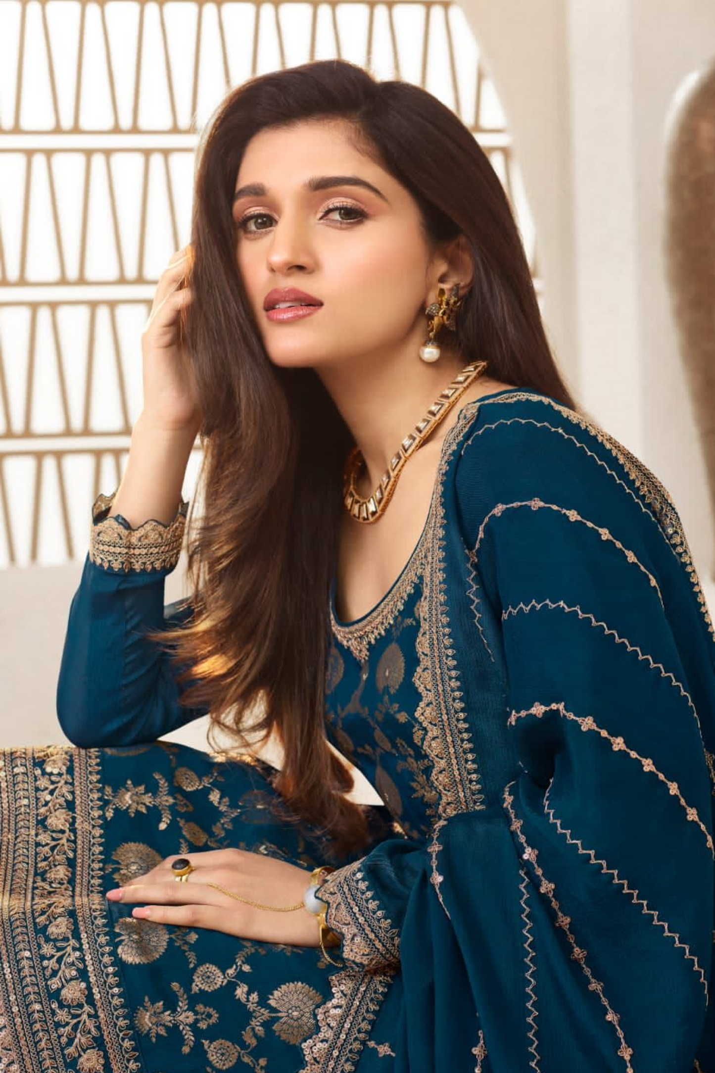 Wedding Reception Ready-made Salwar Kameez Palazzo with Dupatta Suits