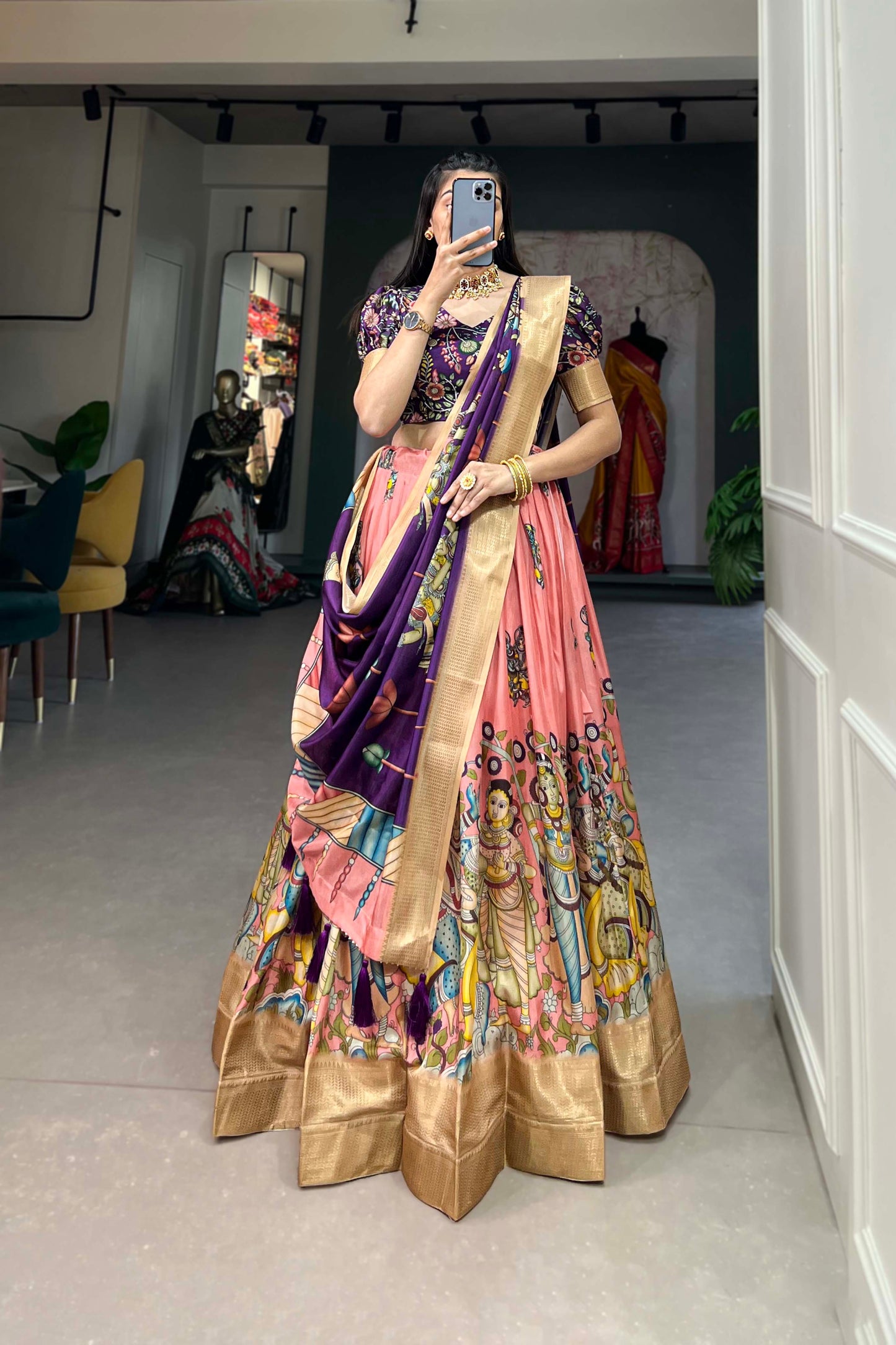 Pink Lehenga reflects charm and contemporary grace – made for cheerful gatherings and stylish daytime events.