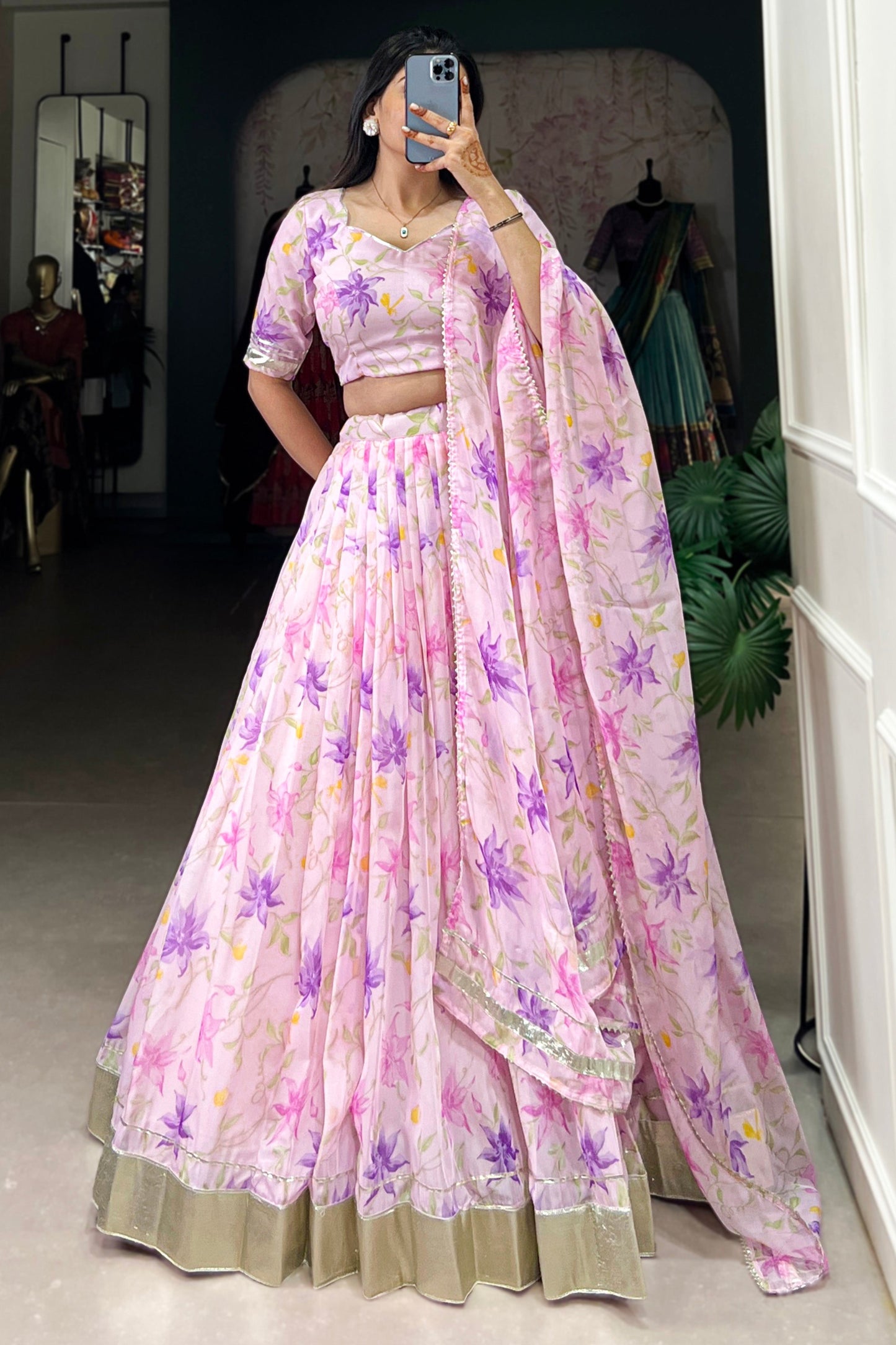 light pink lehenga,plus size available,Comfort Fit,Premium Fabric,Express Delivery.
