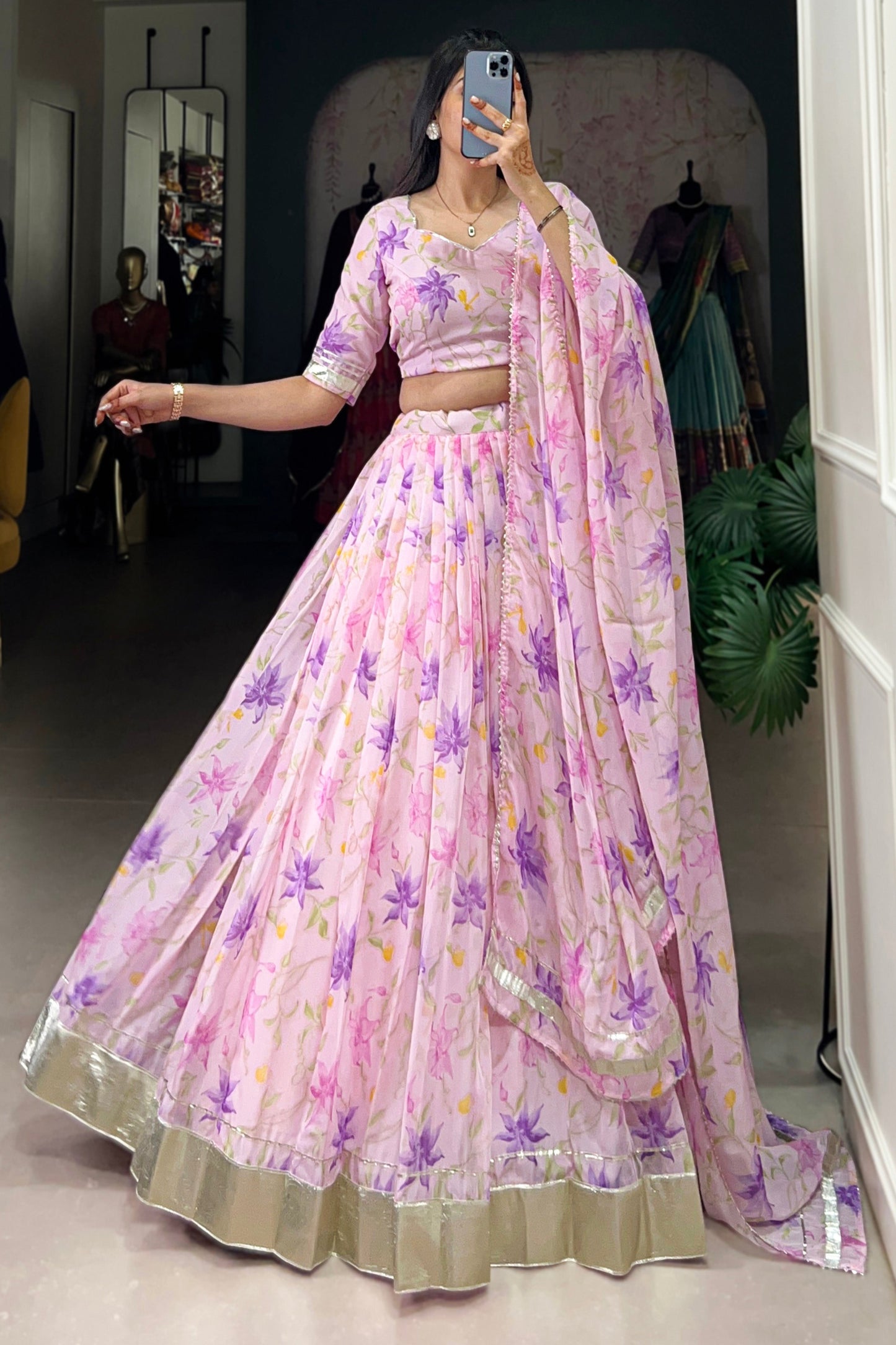 light pink lehenga,plus size available,Comfort Fit,Premium Fabric,Express Delivery.