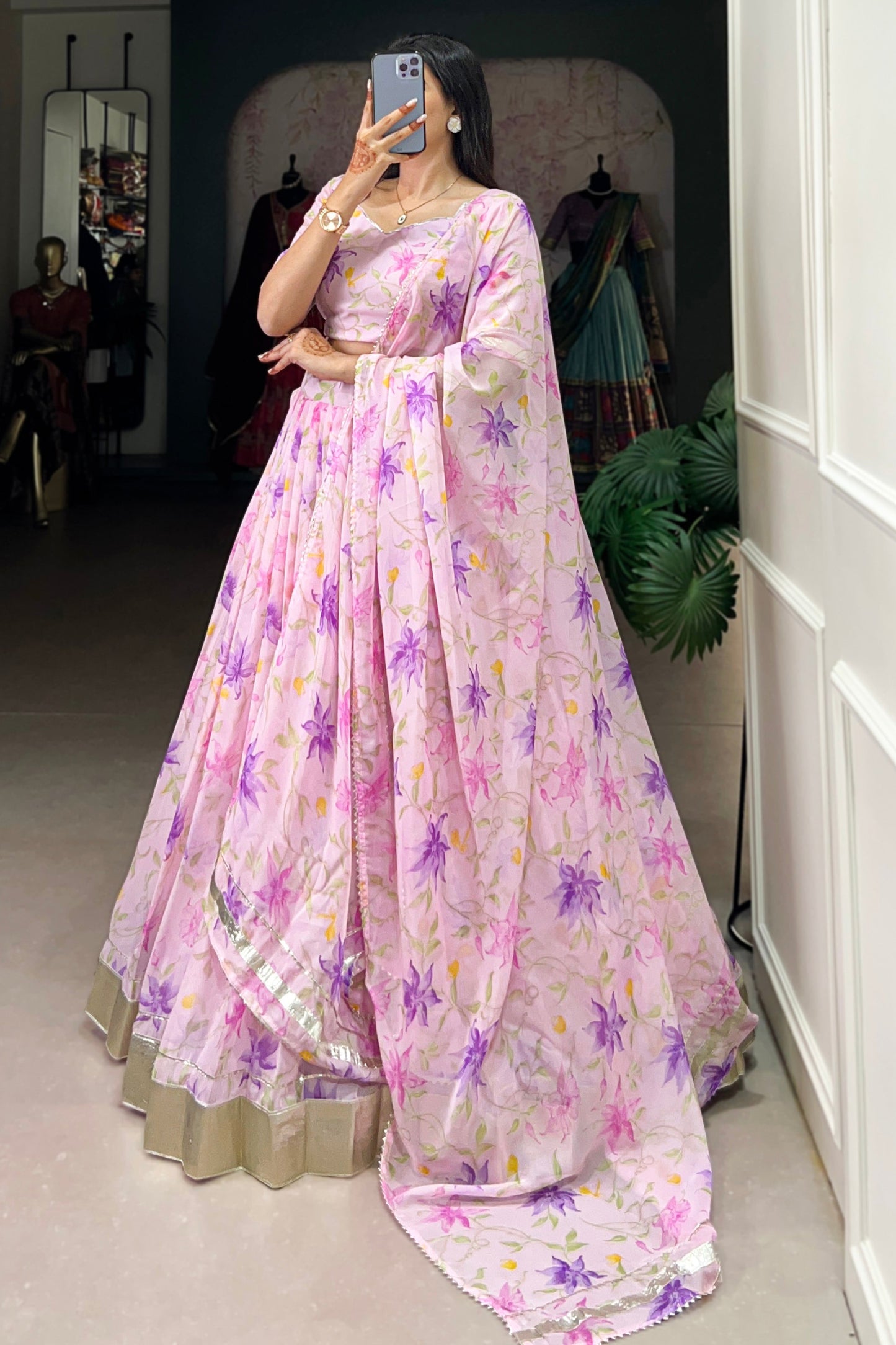 light pink lehenga,plus size available,Comfort Fit,Premium Fabric,Express Delivery.