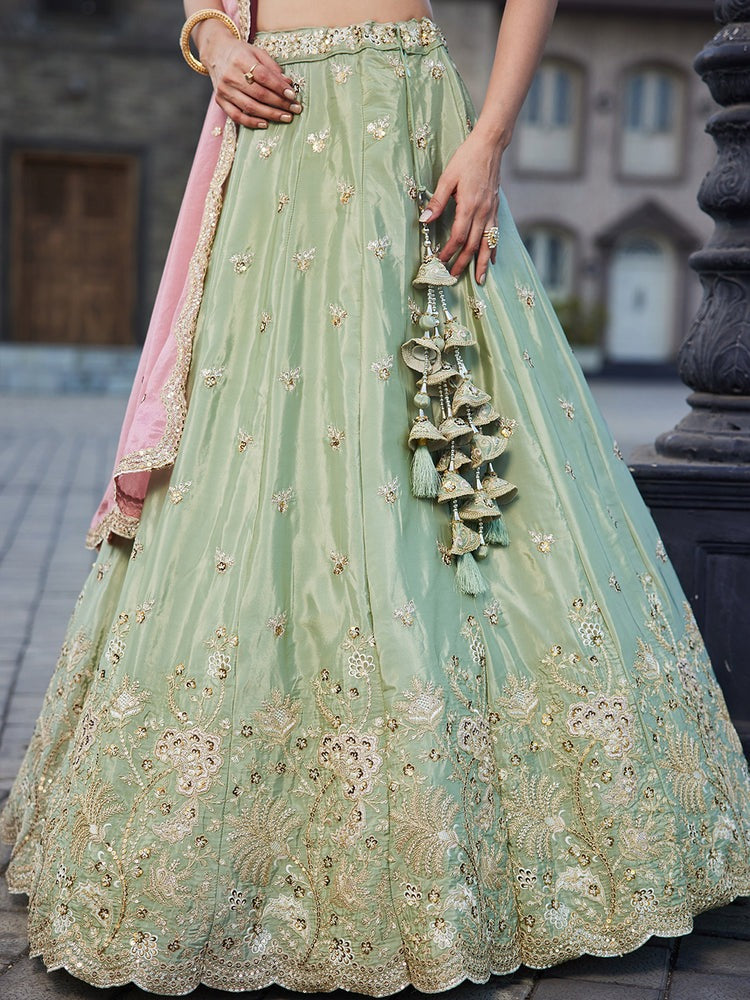 Roka Nikah Wear Pakistani Indian Outfit Embroidery Work Lehenga Choli Suit With Chiffon Dupatta