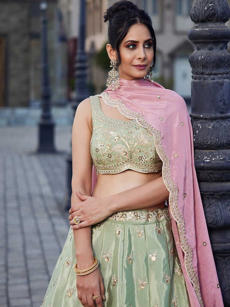 Roka Nikah Wear Pakistani Indian Outfit Embroidery Work Lehenga Choli Suit With Chiffon Dupatta
