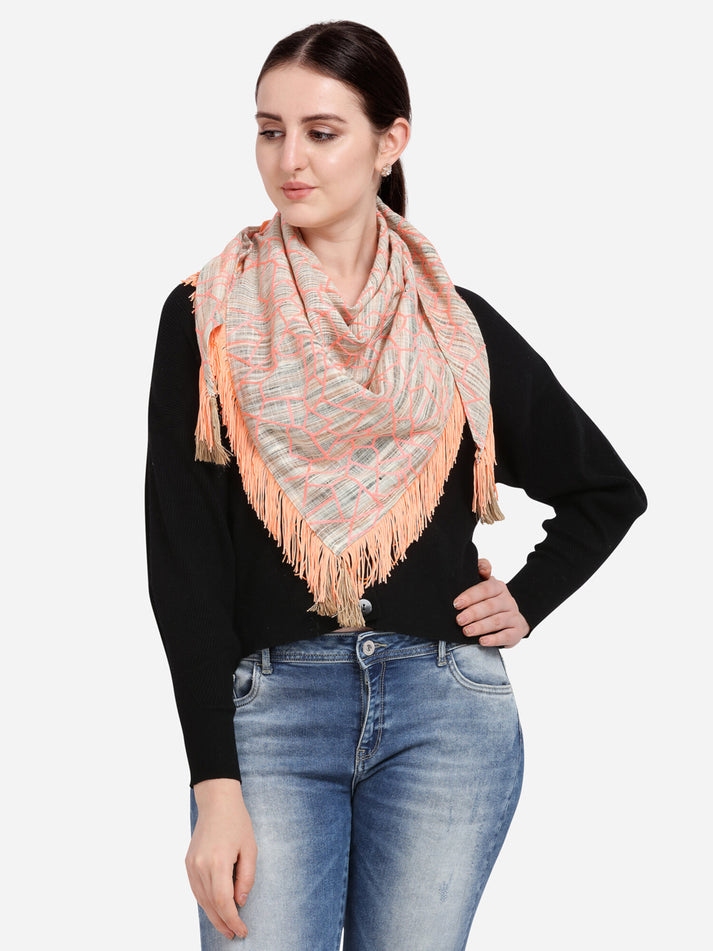 Off-White Women's Trendy Designer Pure Khadi Cotton Fabric Dupatta