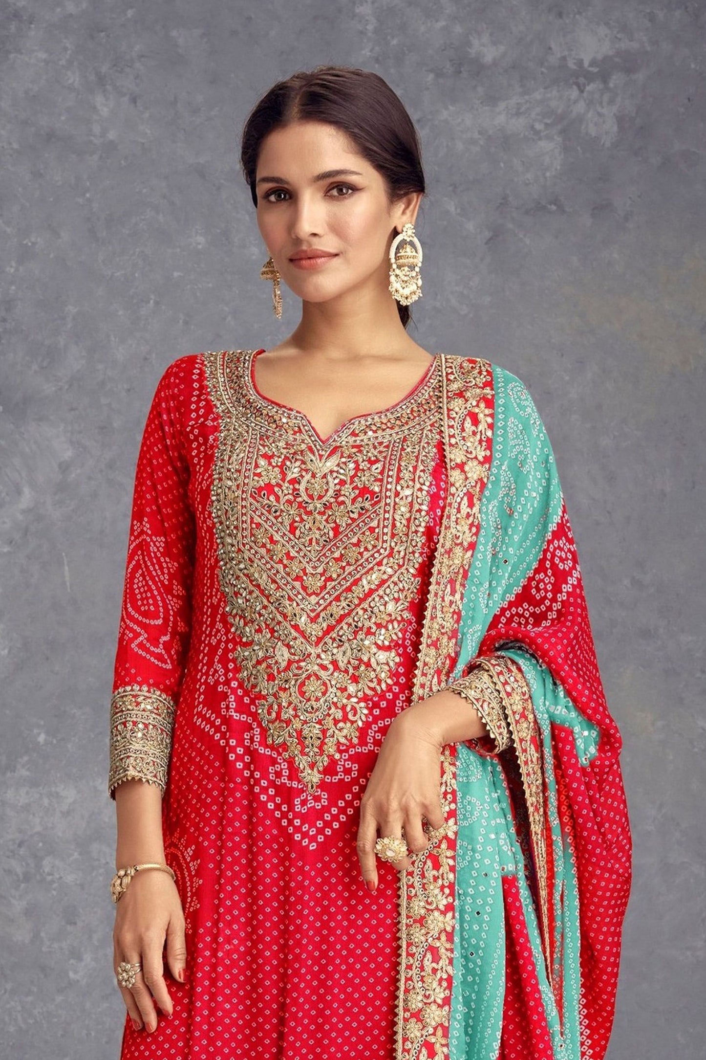 Wedding-Reception Special Ready To Wear Plazzo Dress With Dupatta