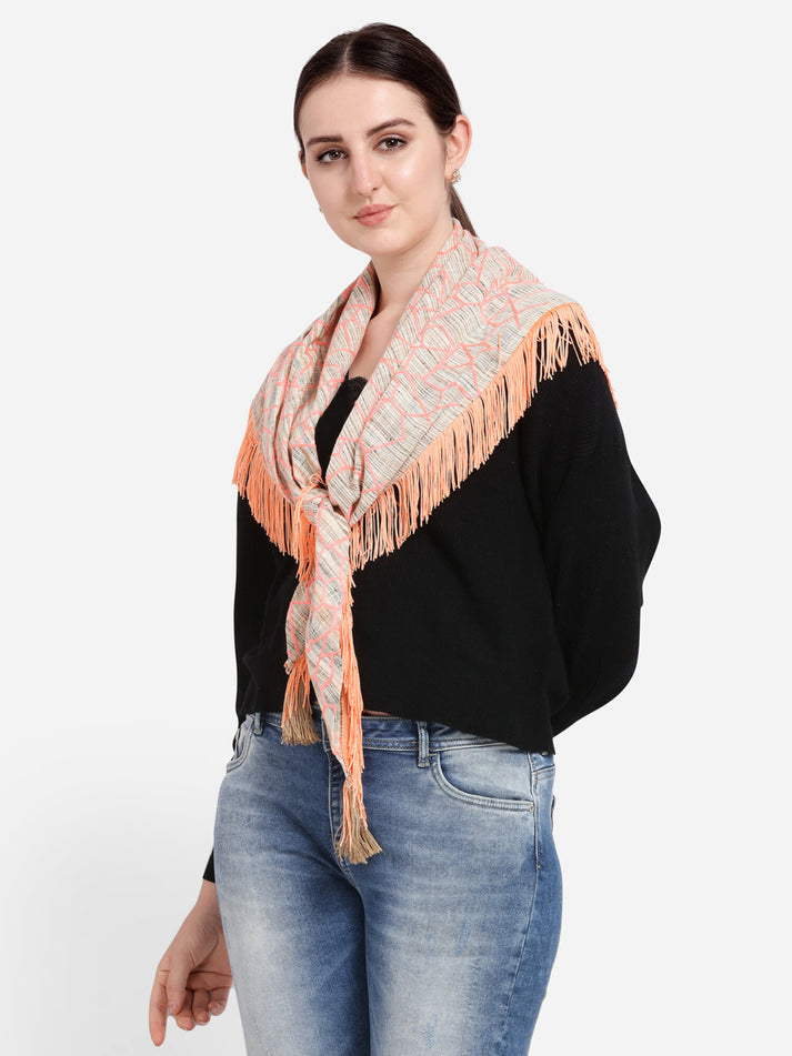 Off-White Women's Trendy Designer Pure Khadi Cotton Fabric Dupatta
