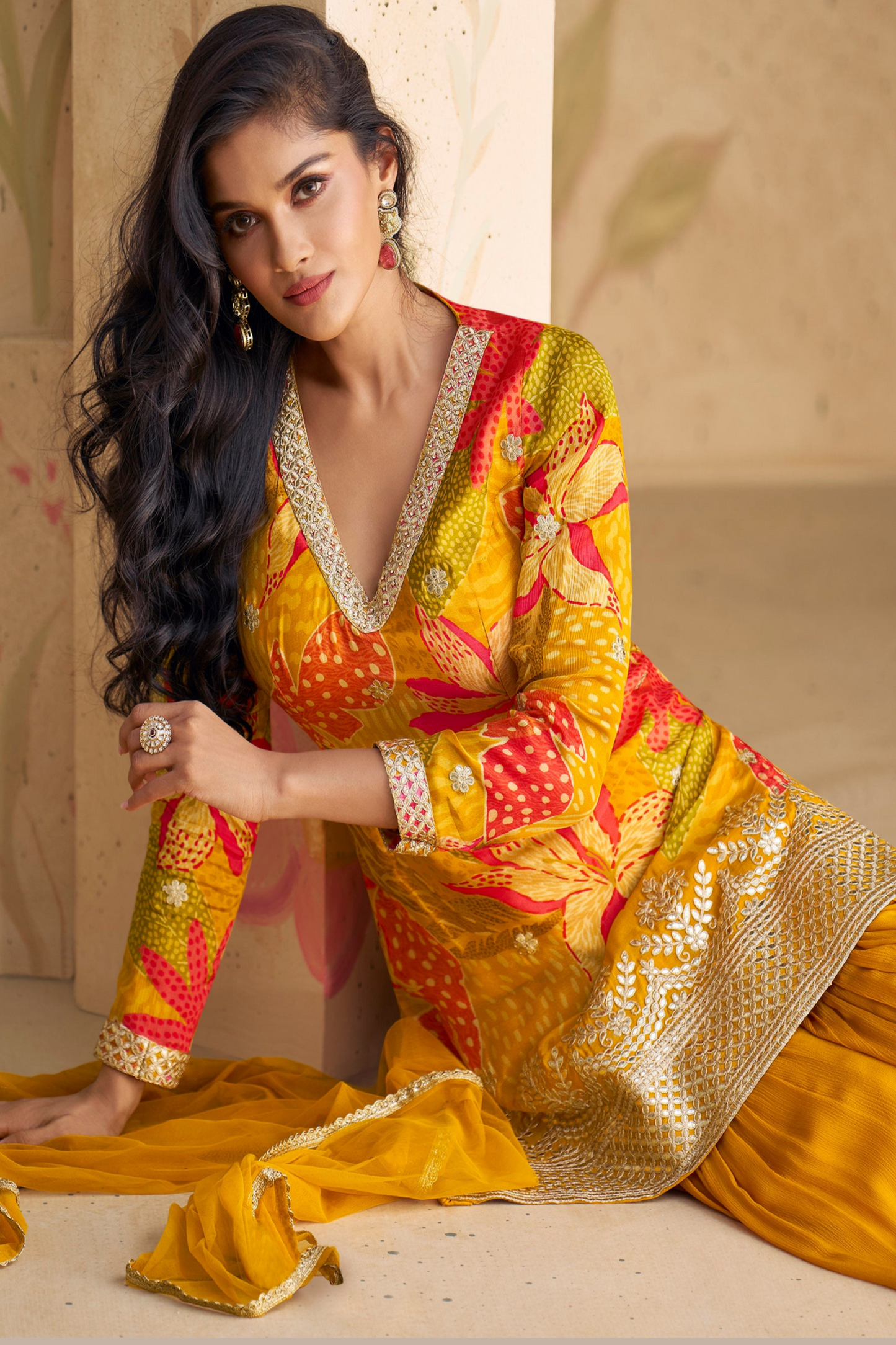 Designer salwar kameez reception party wear with embroidery work