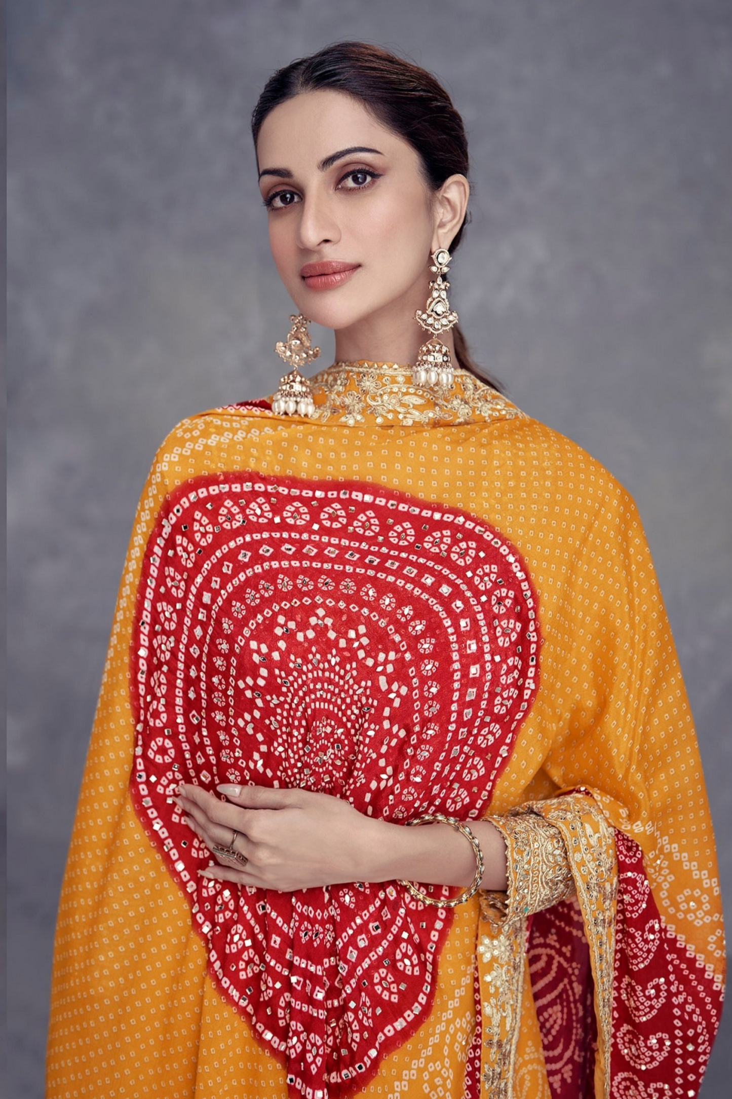 Indian wedding haldi wear salwar kameez palazzo with embroidery