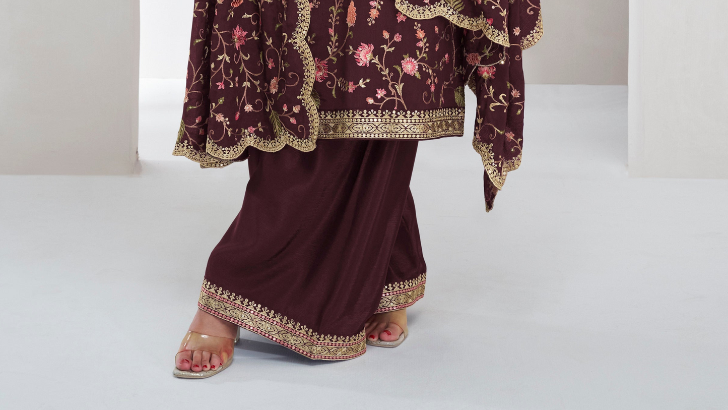 Pakistani Indian festival traditional shalwar kameez with embroidery