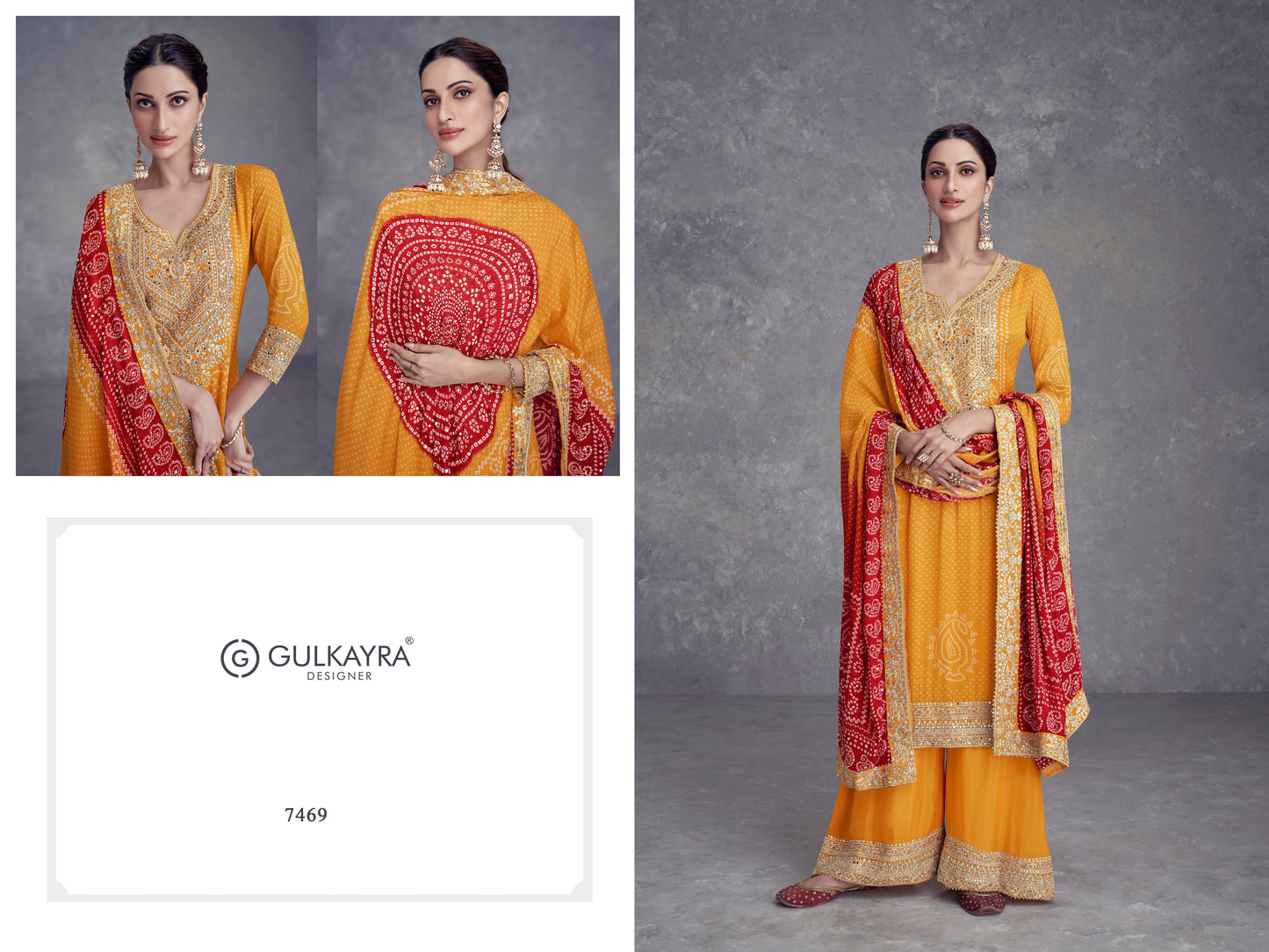 New Style Yellow Color Siquance Work Western Plazzo Dress With Dupatta