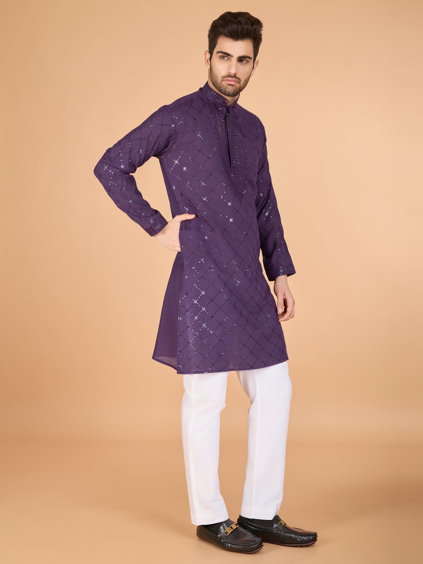 purple kurta,plus size available,Comfort Fit,Premium Fabric,Express Delivery.