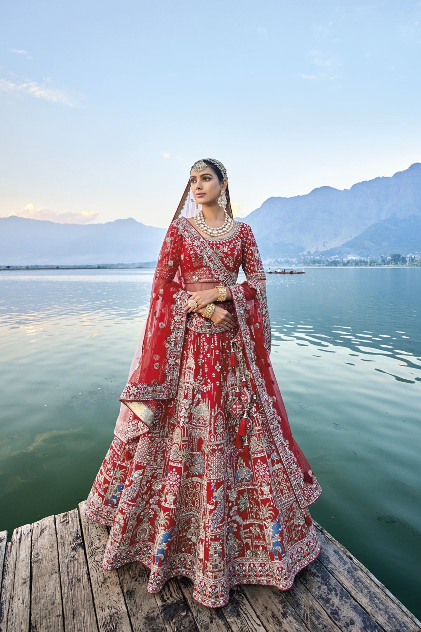 "Desi lehengas for American celebrations."