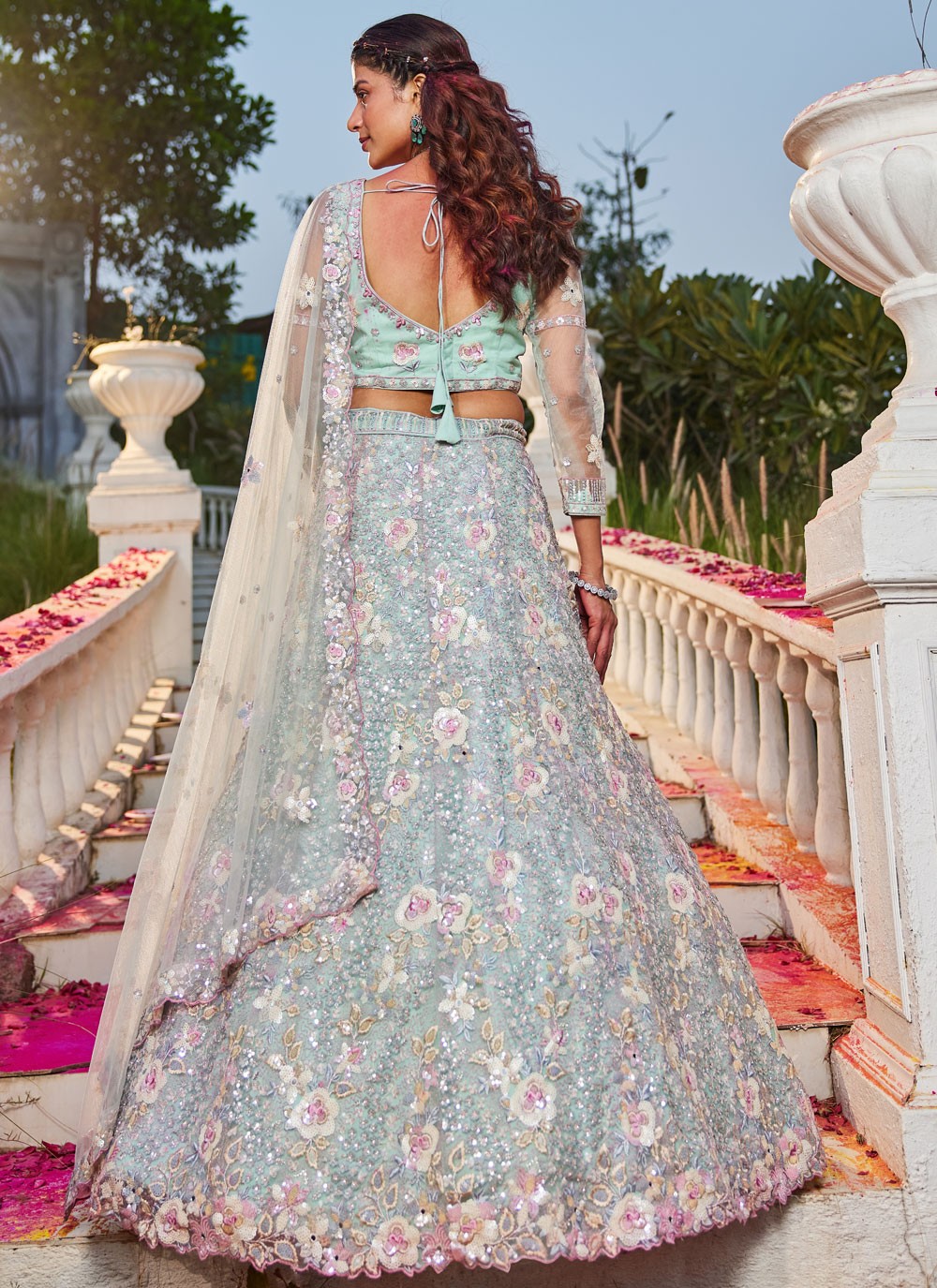 "Celebrate Indian roots in the U.S. with our lehengas."