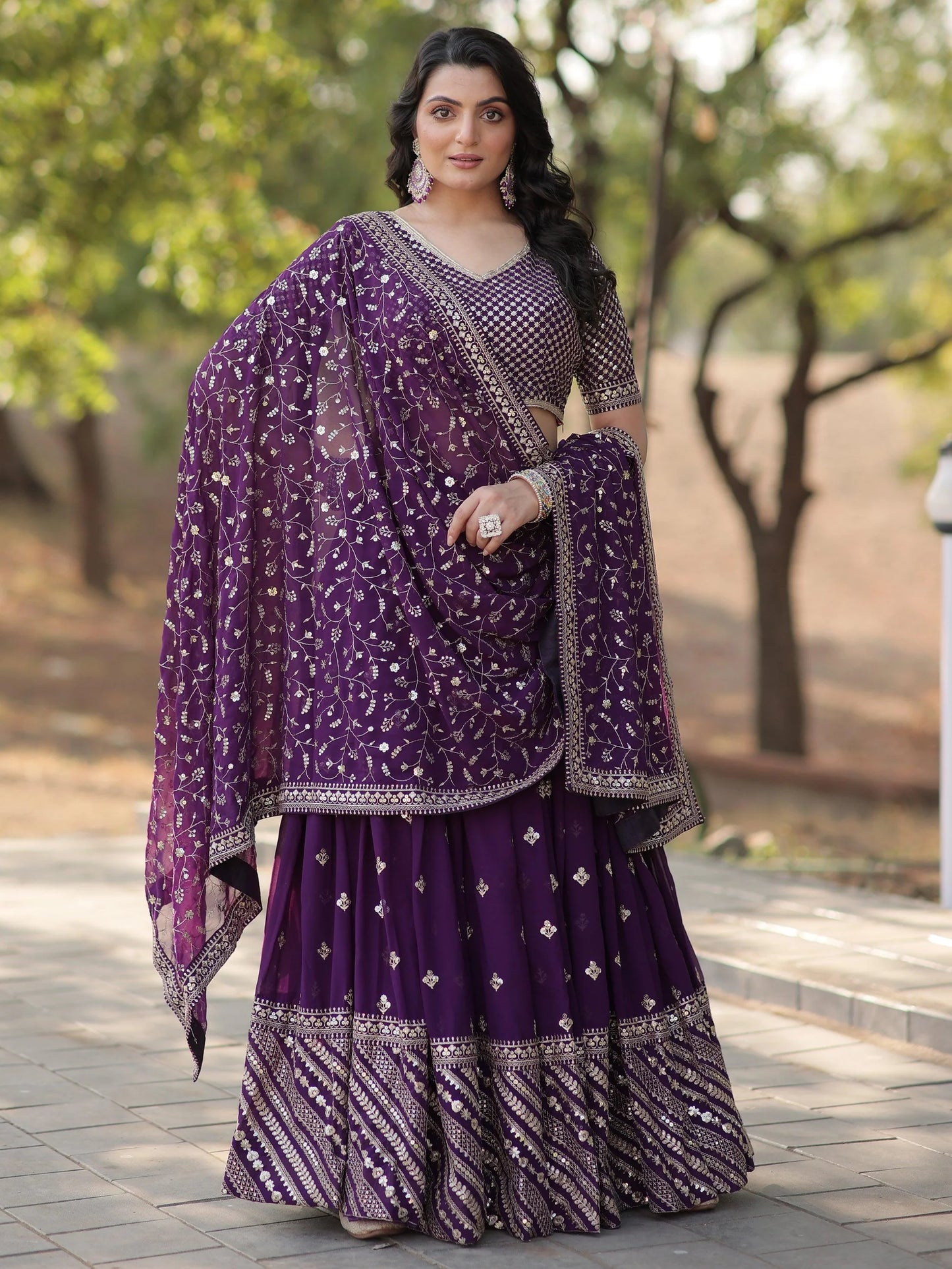"Lehengas designed for Indian culture in the USA."