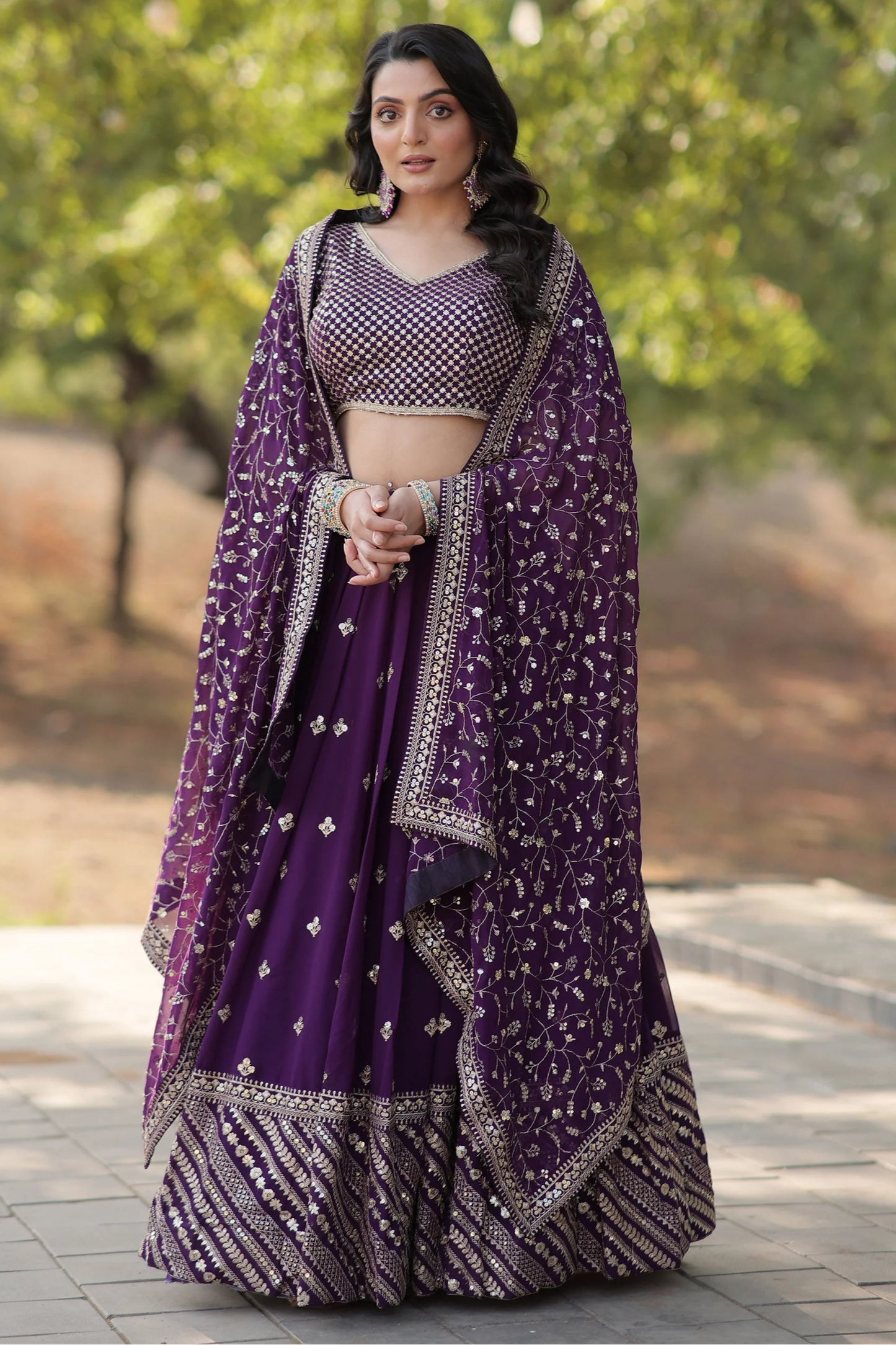 "Lehengas designed for Indian culture in the USA."