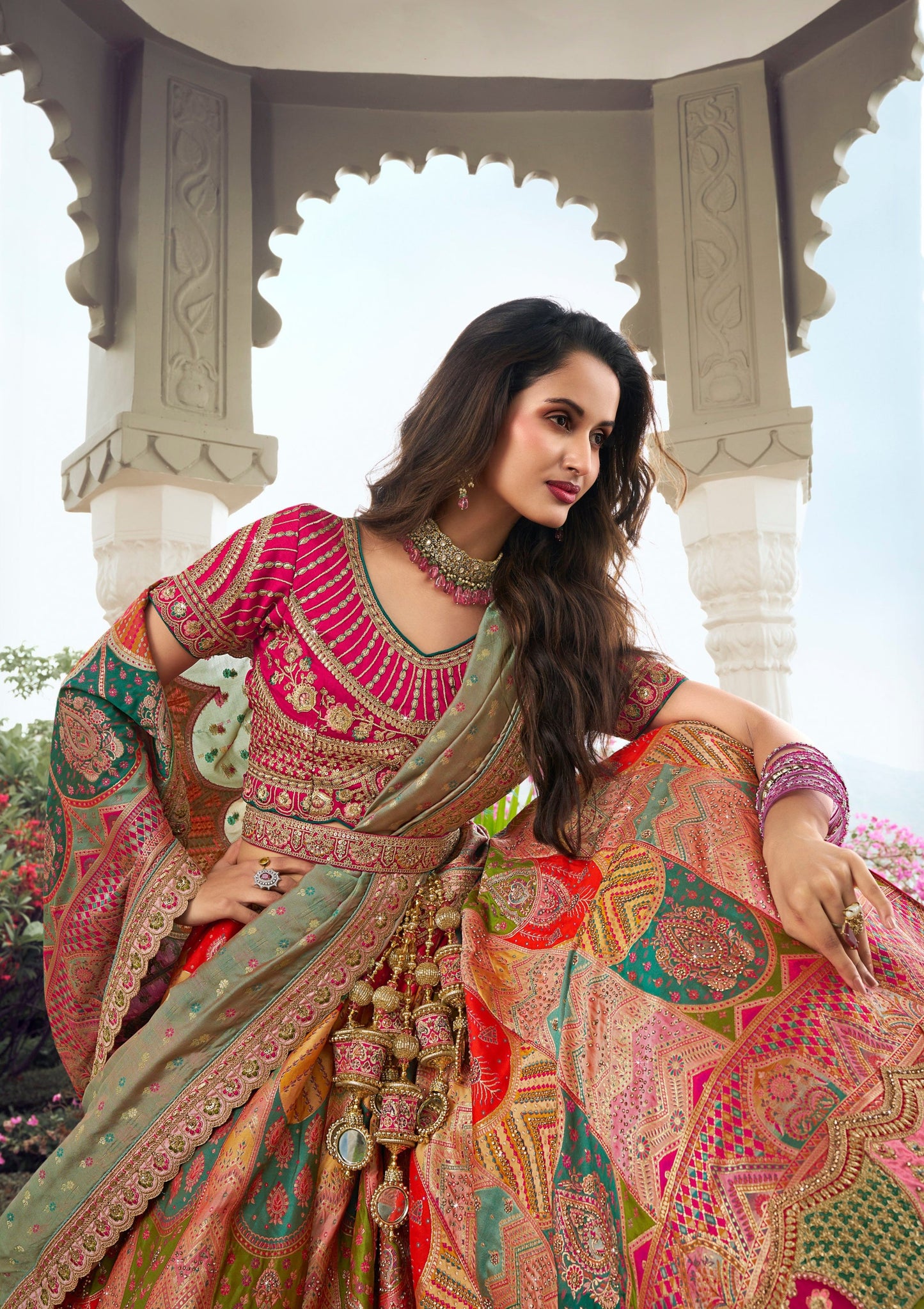 Wedding bridal lehenga choli with heavy embroidery—latest design.