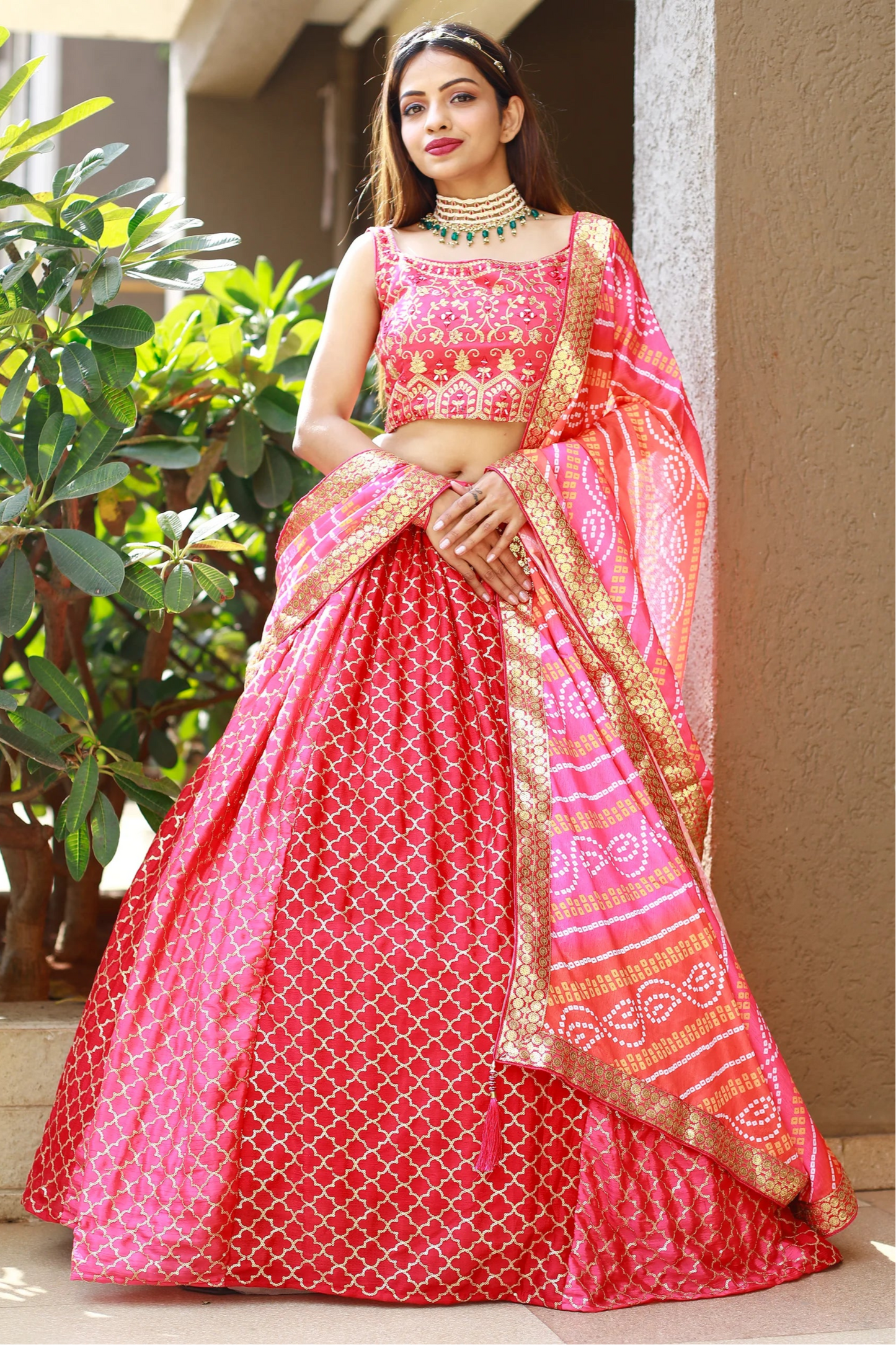 "Shop lehengas for festivals and weddings in America."