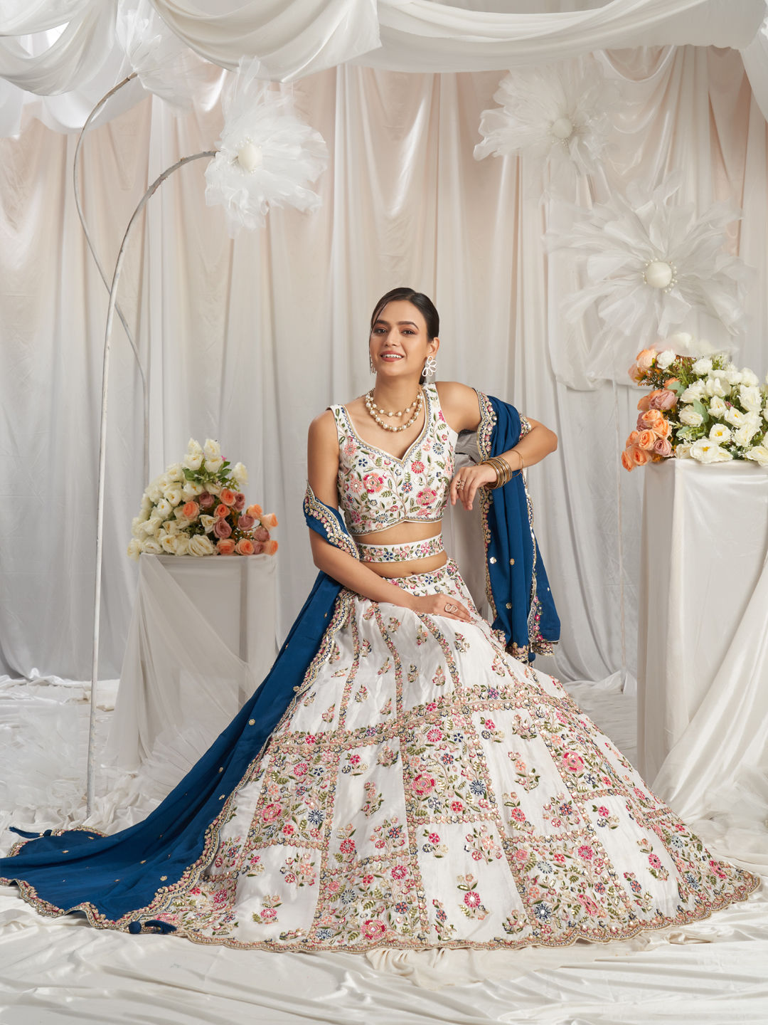 "Elegant lehengas for U.S.-based Indian celebrations."
