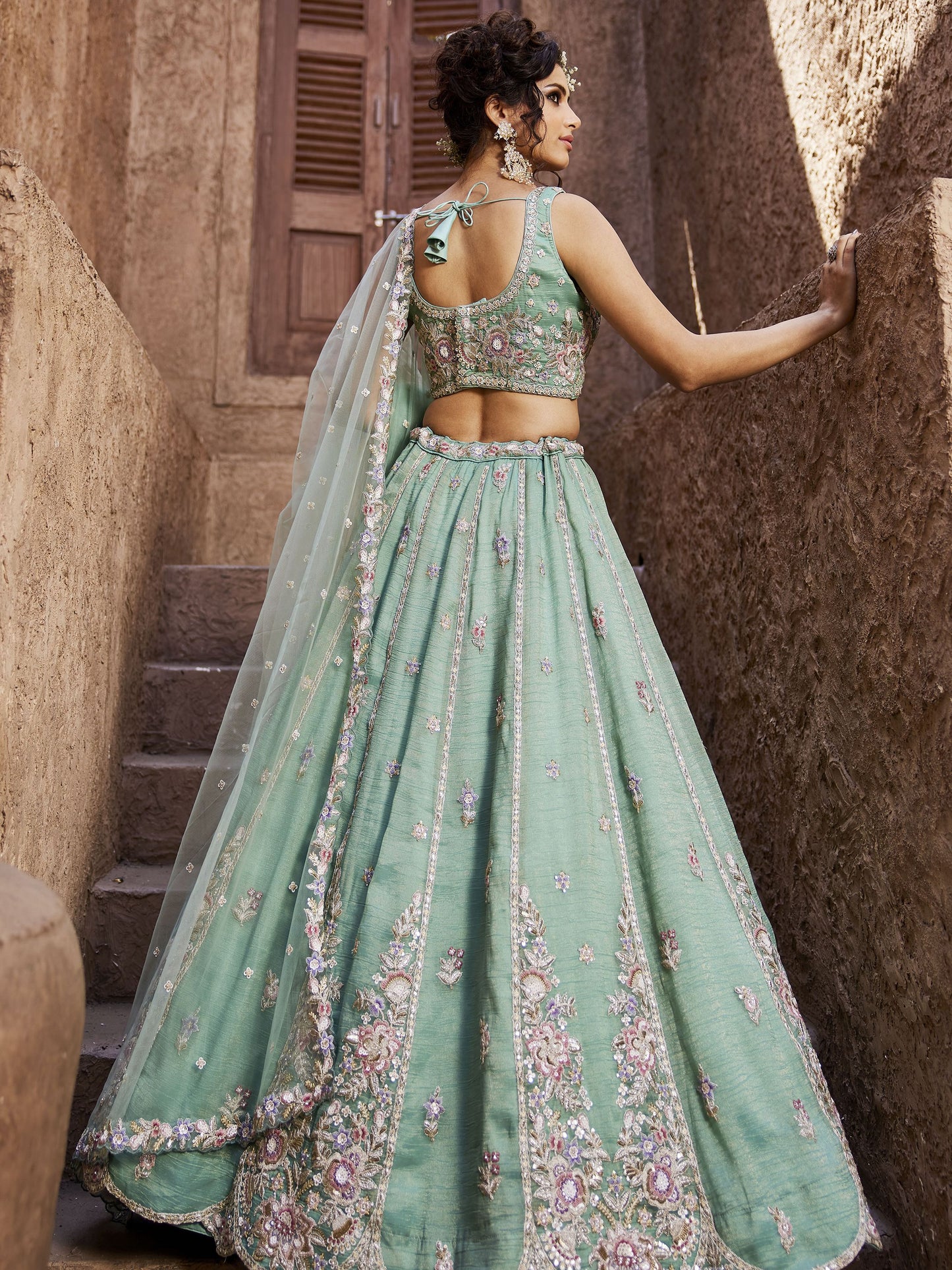 "Elegant lehengas for U.S.-based Indian celebrations."