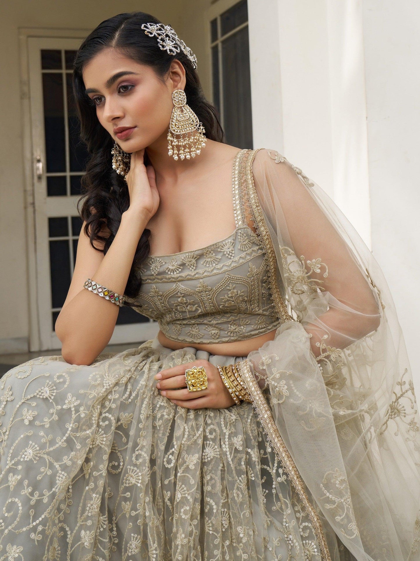 "Ethnic wear made for American desi events."