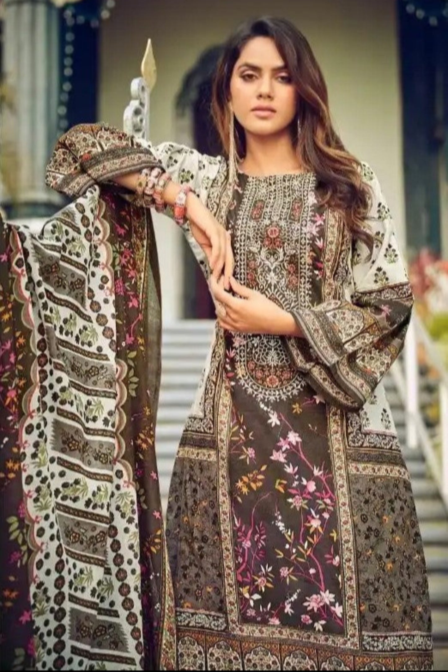 Dark brown cotton outfit with a warm and earthy tone, perfect for everyday wear, cultural events, and cozy gatherings.