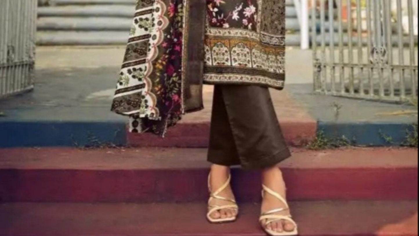Brown printed Shalwar Kameez suit Religious Ceremony And Everyday