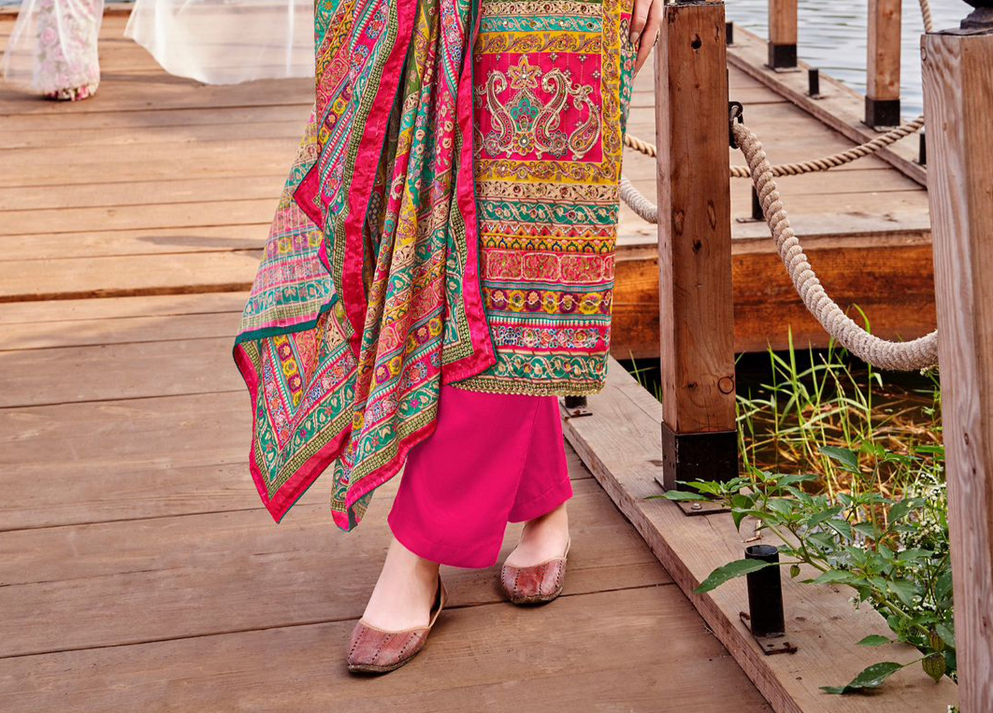 Pink colour cotton wear reflects softness and charm – perfect for graceful day functions.