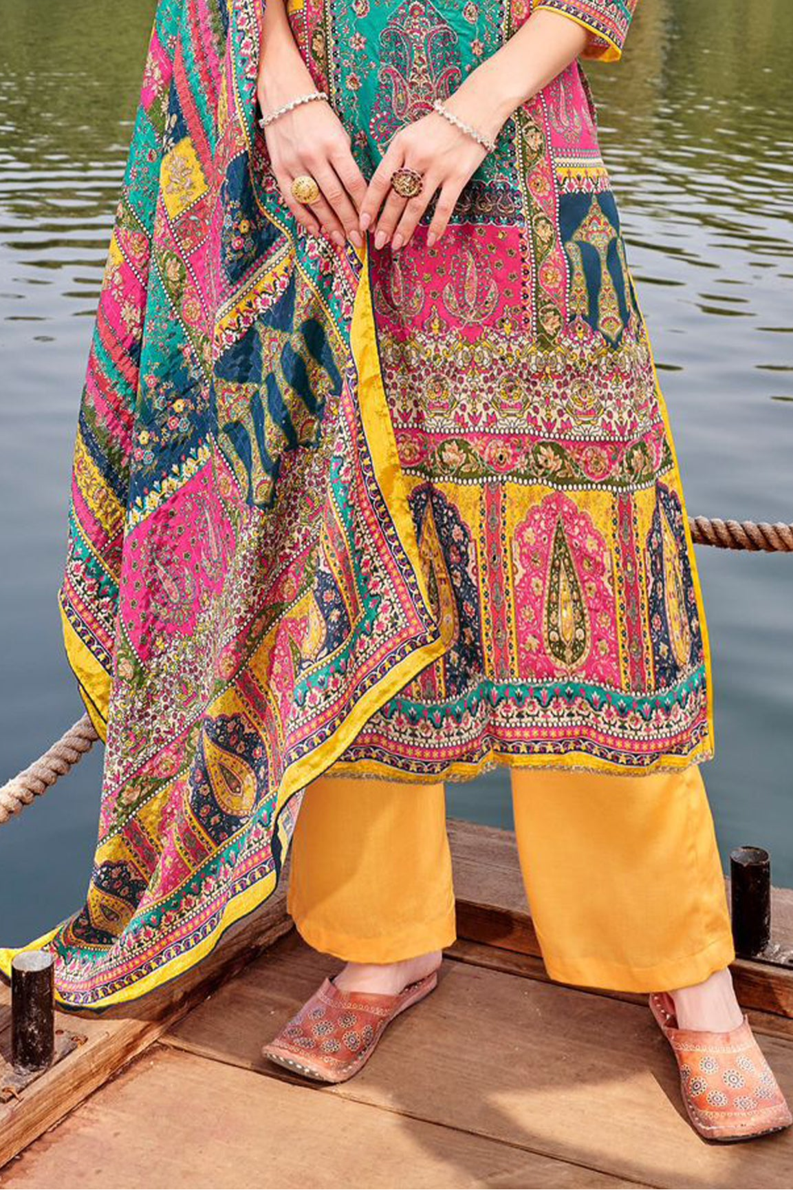 Yellow colour cotton wear brings sunshine and joy – ideal for Haldi, Eid, or summer events.