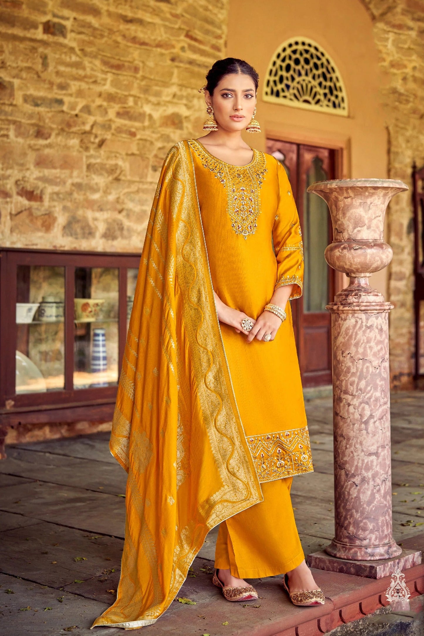 Yellow colour cotton wear brings sunshine and joy – ideal for Haldi, Eid, or summer events.