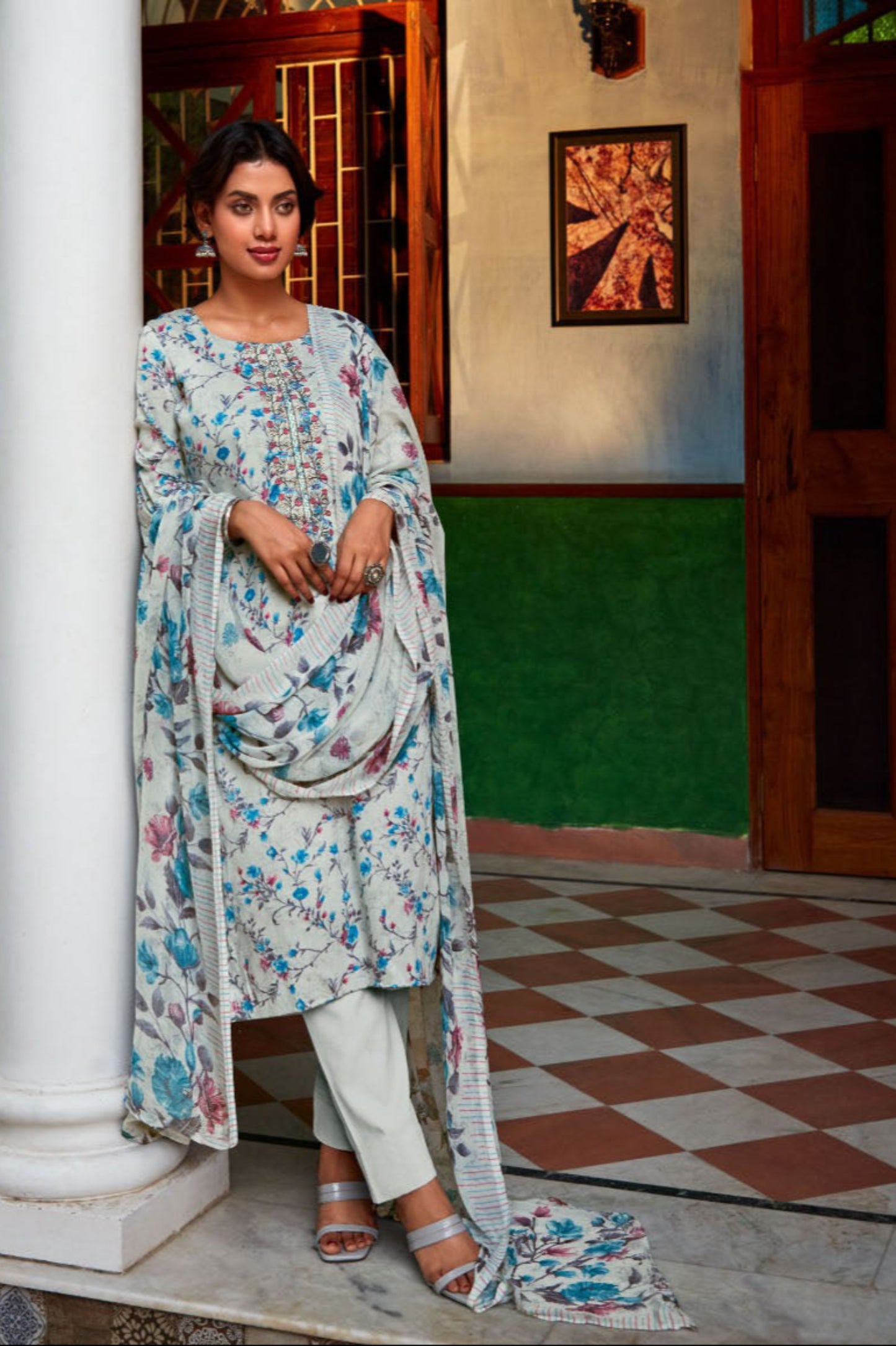 Pastel colour cotton wear gives a calm and soothing look
