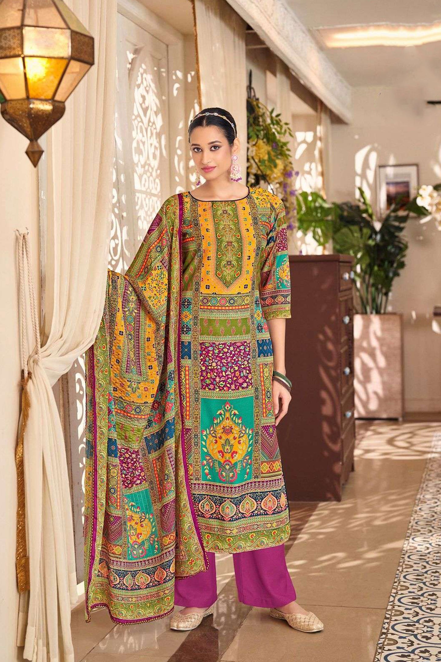 Pink colour cotton wear reflects softness and charm – perfect for graceful day functions.