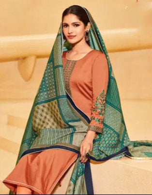 Orange colour cotton wear adds vibrance and energy – a bold choice for cultural celebrations.