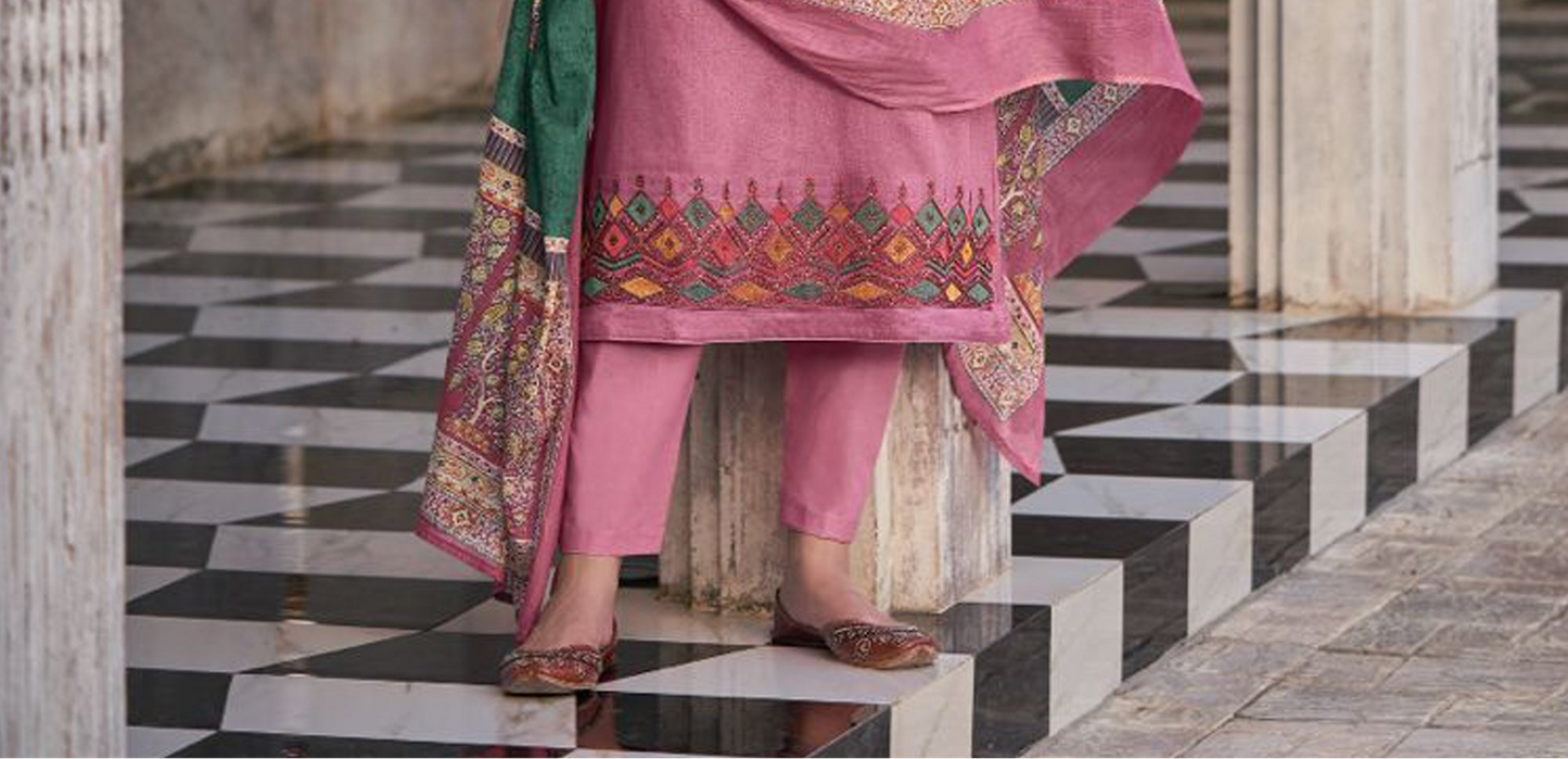 Indian elegant designer satin digital print salwar kameez pant suit