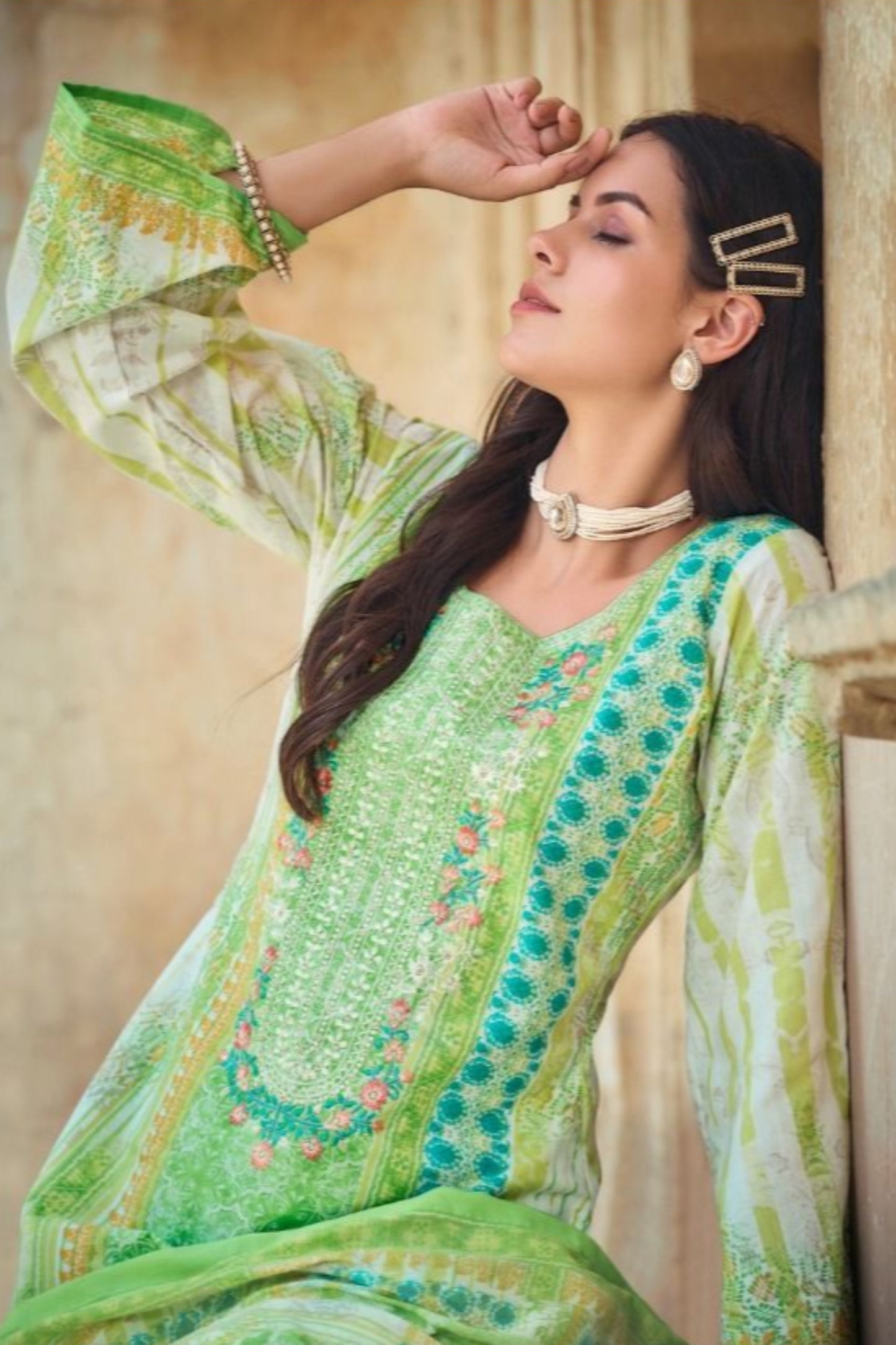 Light green salwar kameez brings a soft, refreshing charm, perfect for daytime events and effortless everyday elegance.