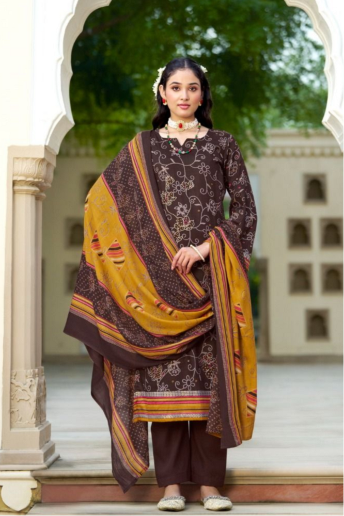 Dark brown salwar kameez exudes a rich, earthy charm that’s perfect for both formal events and elegant everyday wear.