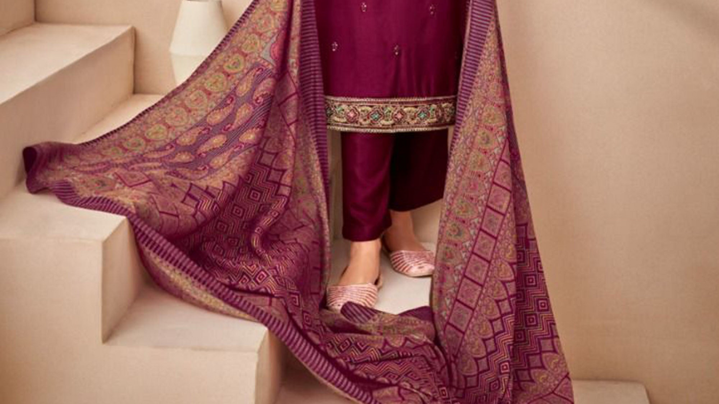 Pakistani designer heavy embroidery work ready-made style salwar suit