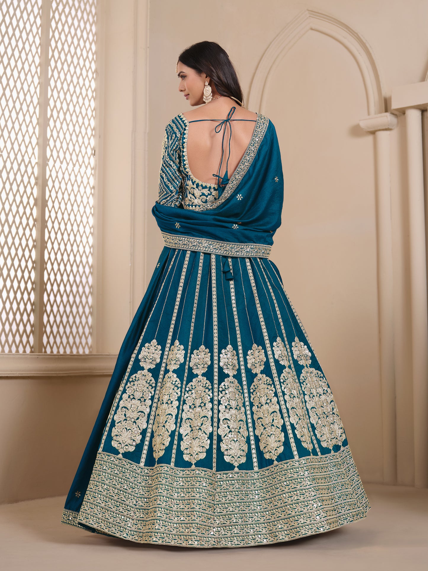 "Lehengas made for Indian functions across the USA."