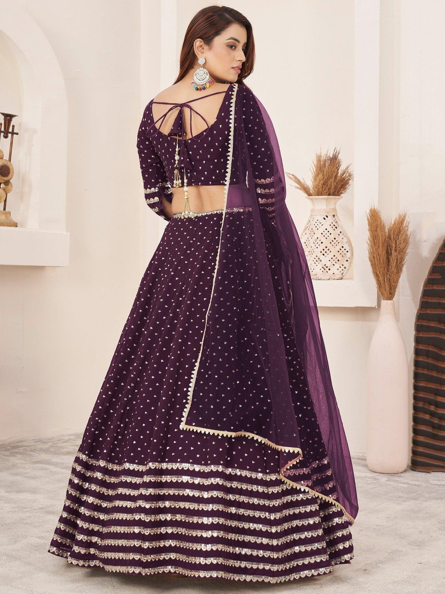 "Celebrate Indian roots in the U.S. with our lehengas."