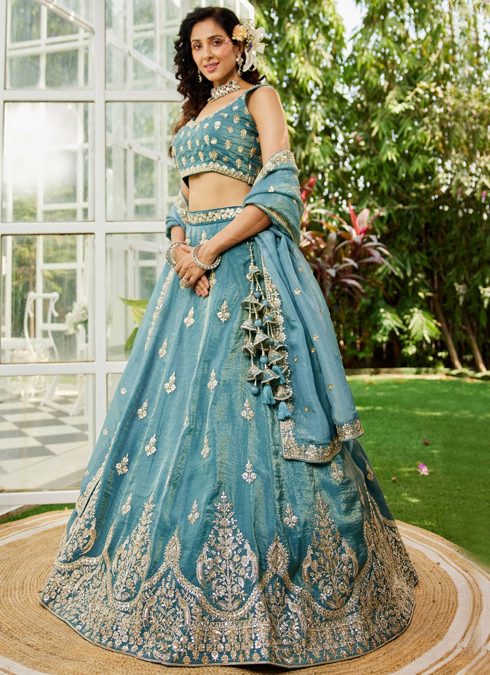 "Traditional lehengas for modern Indian Americans."