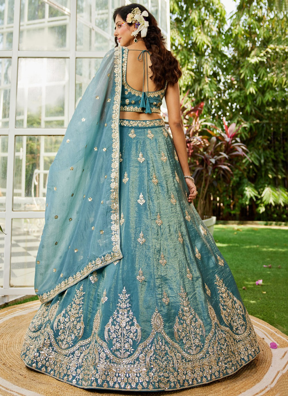 "Traditional lehengas for modern Indian Americans."