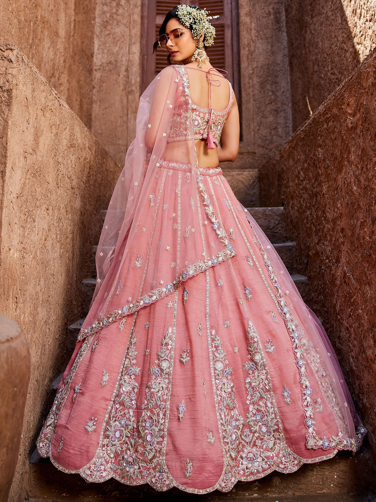 "Traditional lehengas for modern Indian Americans."
