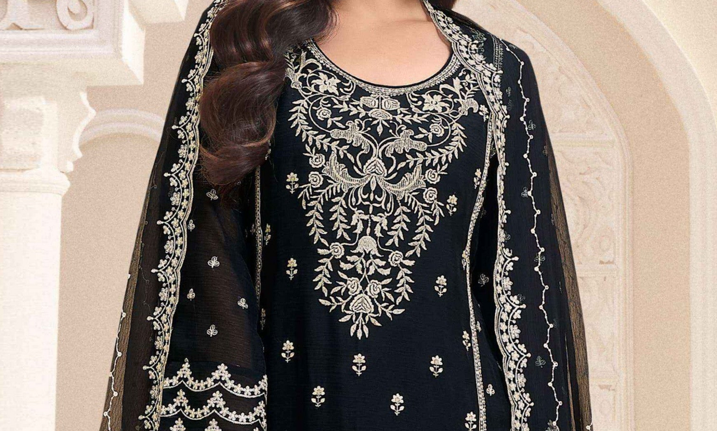 Black salwar kameez is always in fashion. It feels elegant and mysterious.