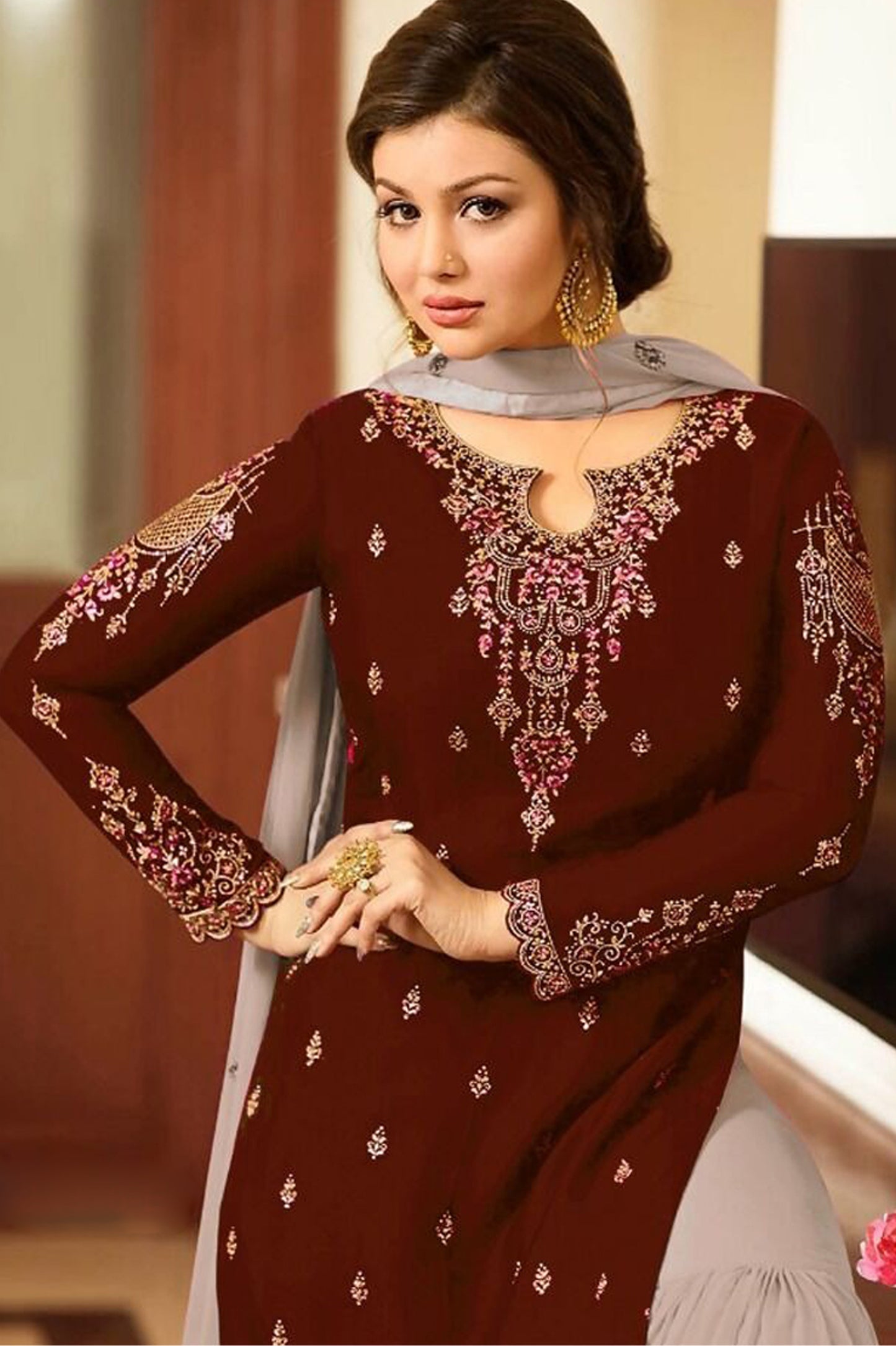 Buy Pakistani Sharara outfit stitched for USA delivery