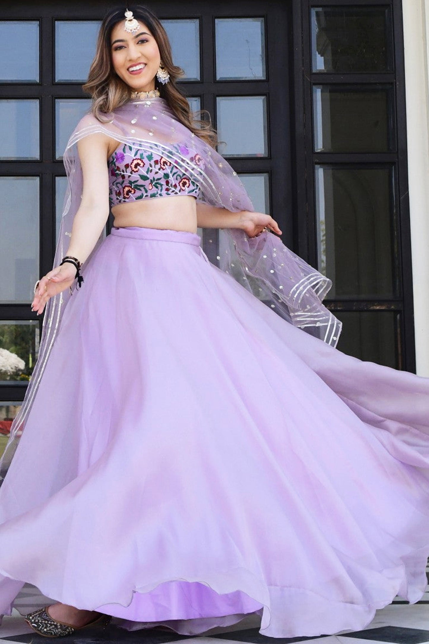 "Celebrate Indian roots in the U.S. with our lehengas."