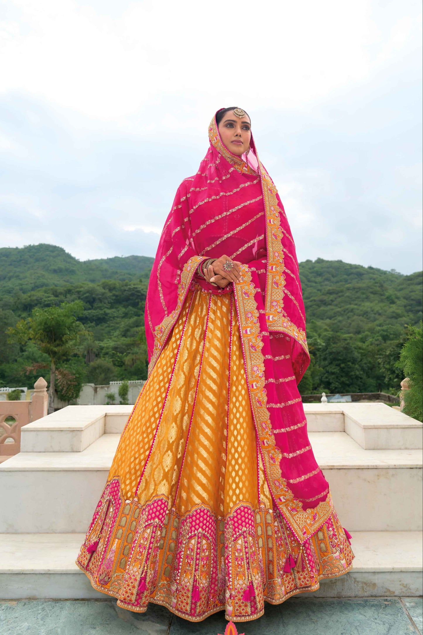 "Celebrate Indian roots in the U.S. with our lehengas."