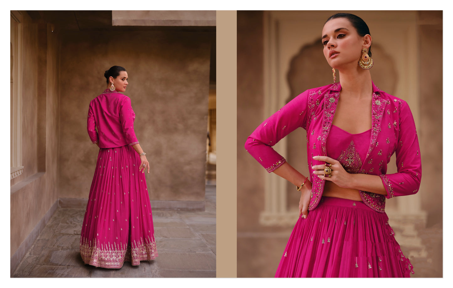 "Dazzling lehengas for Eid and Diwali in the USA."