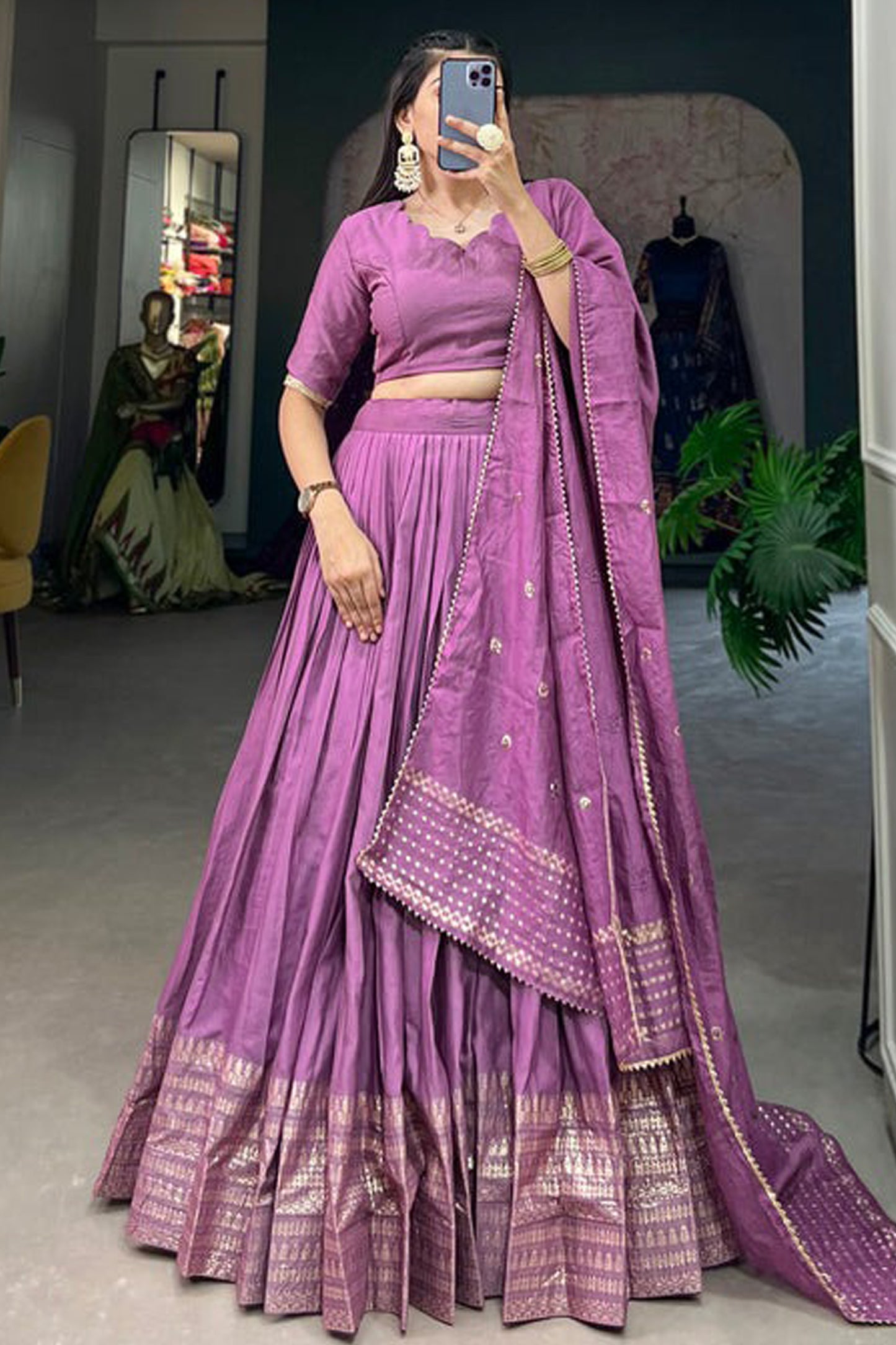 "Lehengas for Indian baby showers in the U.S."