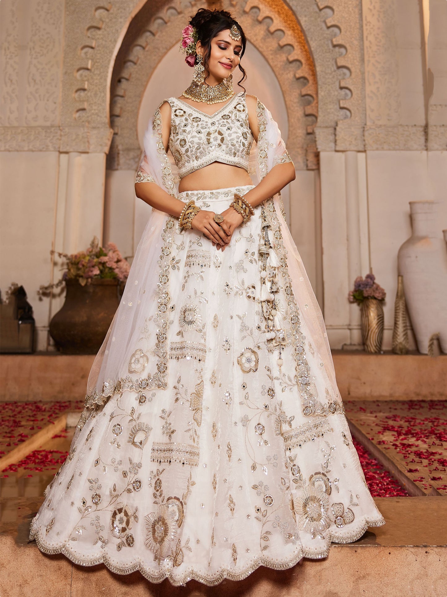 "Cultural event lehengas for Indian families in America."