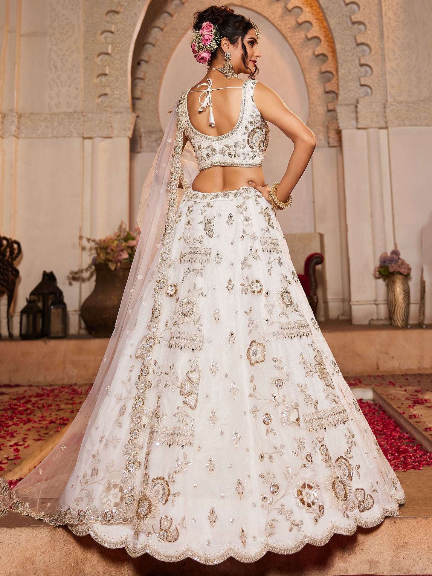 "Cultural event lehengas for Indian families in America."