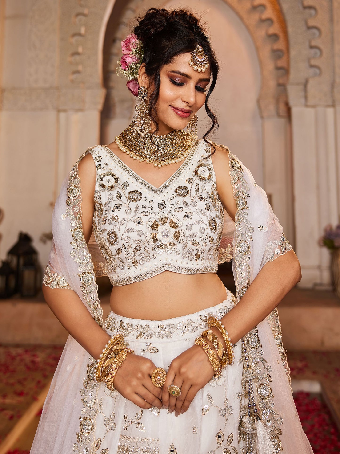 "Cultural event lehengas for Indian families in America."